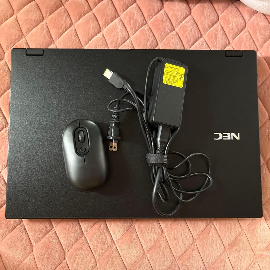 NEC ノートPC ブラック マウス・ACアダプター、（黒のカバン・DVD）付