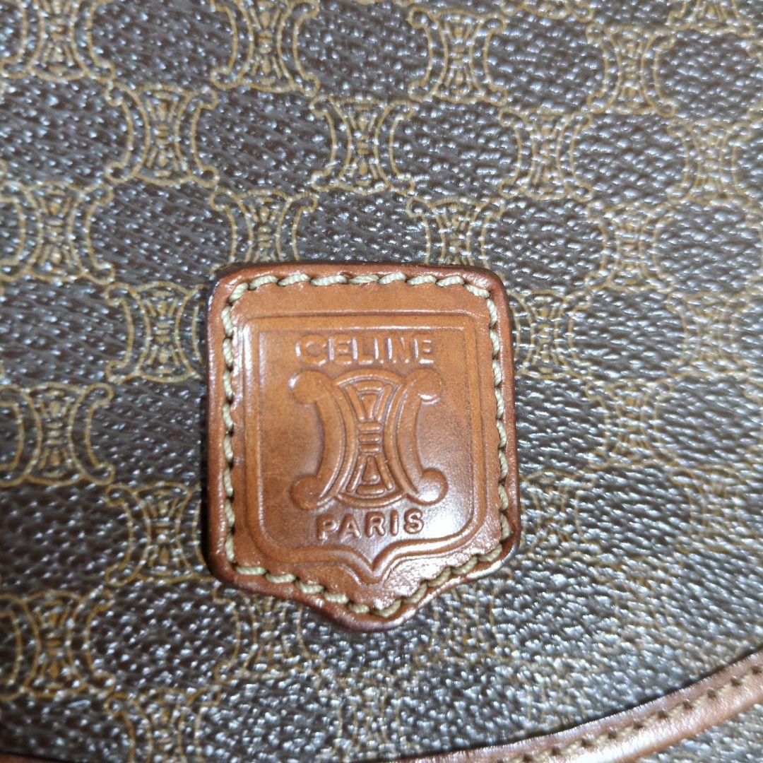 ★極美品★セリーヌ ショルダーバッグ マカダム柄 フラップ PVC ブラウン