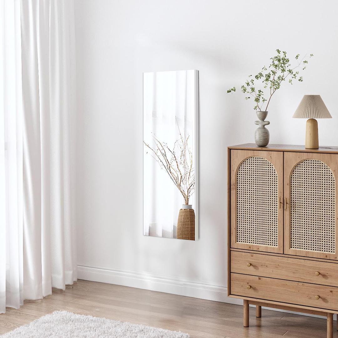 フィルムミラー 全身鏡 幅80cmx160cm 割れない鏡 壁掛け シルバー 銀