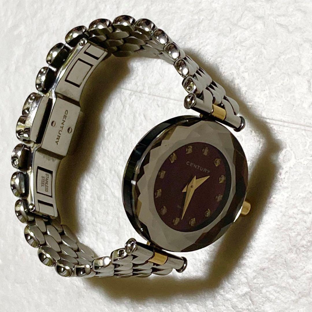 極美品 CENTURY センチュリー 時計 ウォッチ シルバー ダイヤ 高級