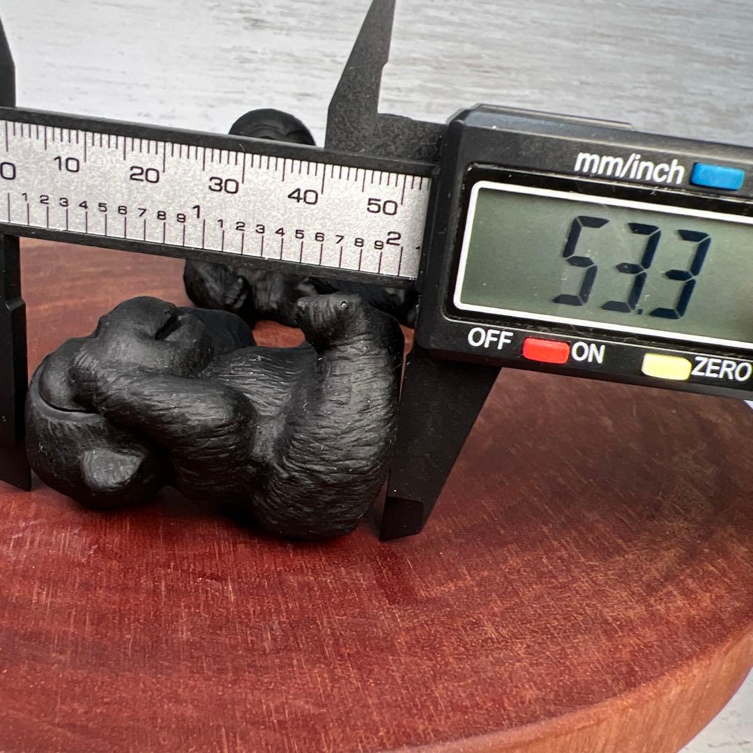 天然石　三猿　オブシディアン