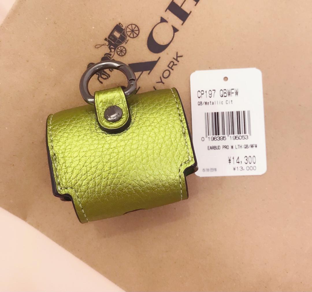レア色！新品 coach ラージ ワイヤレス イヤーバッド プロ ケース