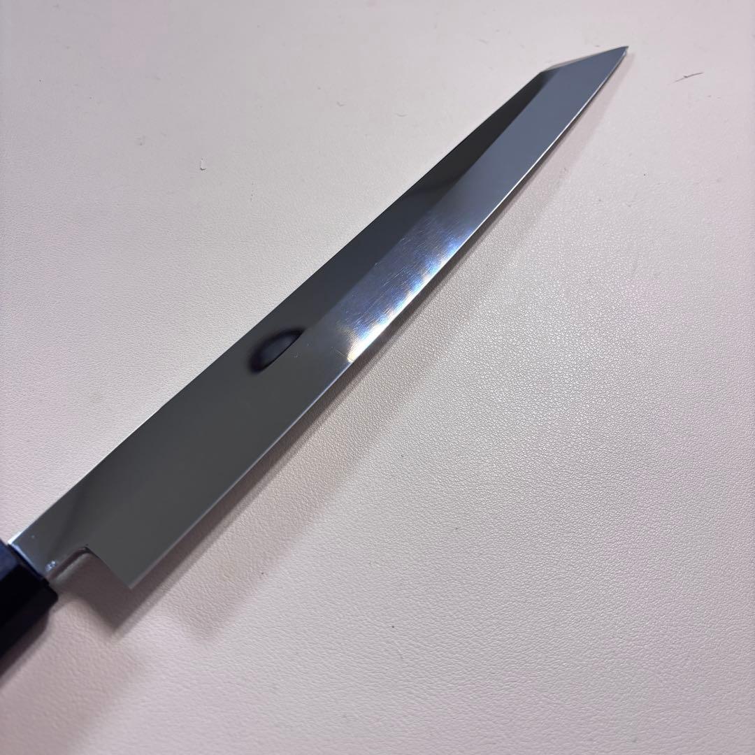 270mm 切付柳刃包丁 鏡面　天然木八角柄 刺身包丁 「全鋼」'+