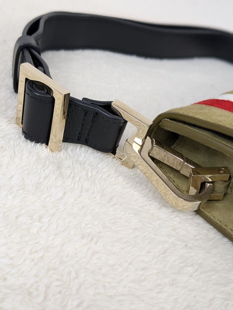 TOMASINI PARIS ワンショルダーバッグ スエード　ゴールド　イタリア