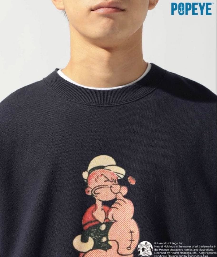 新品未使用　サイズL ユニセックスポパイ　スウェット　ネイビー