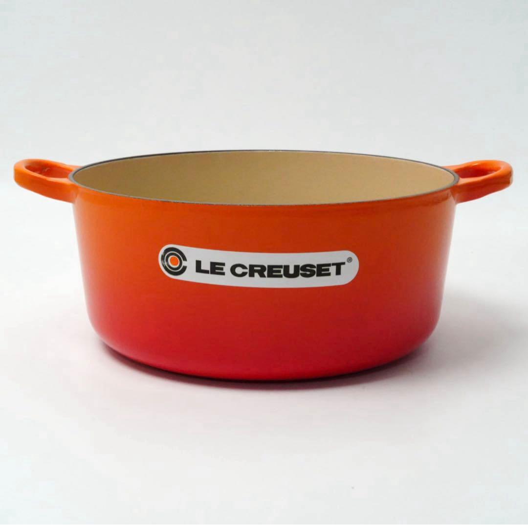 【新品】LE CREUSET　ココット ロンド オレンジ　24cm