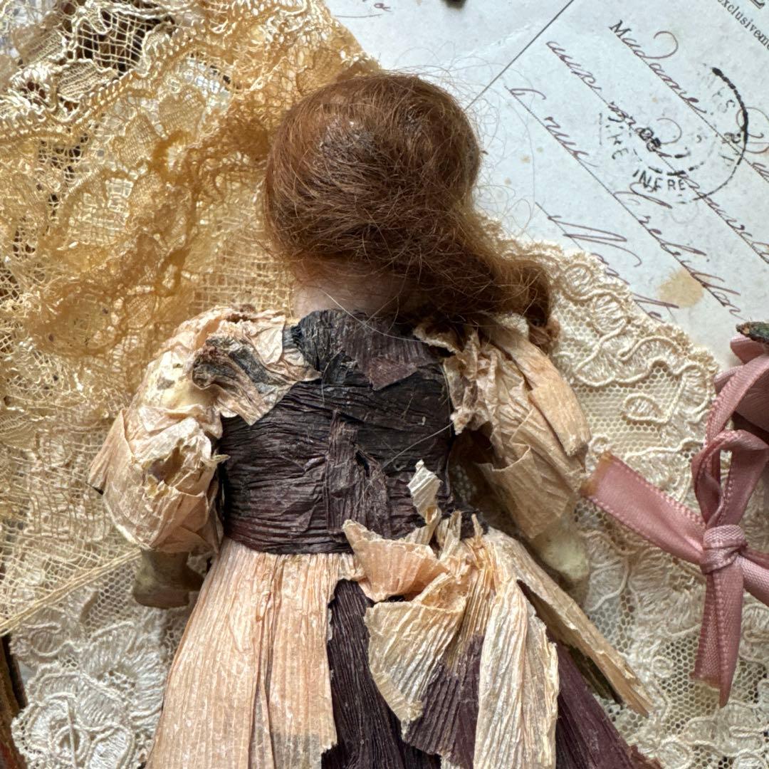 アンティークミニョネット　ビスクヘッドドール　フレンチミニョネット