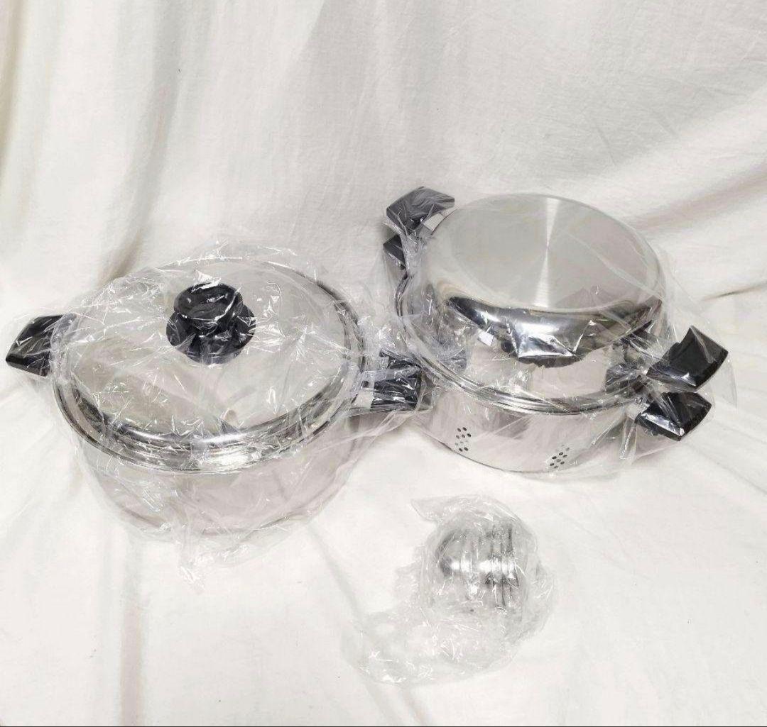 ロイヤルクイーン 新品 6QT 蓋付き 及び 付属品セット IH対応@