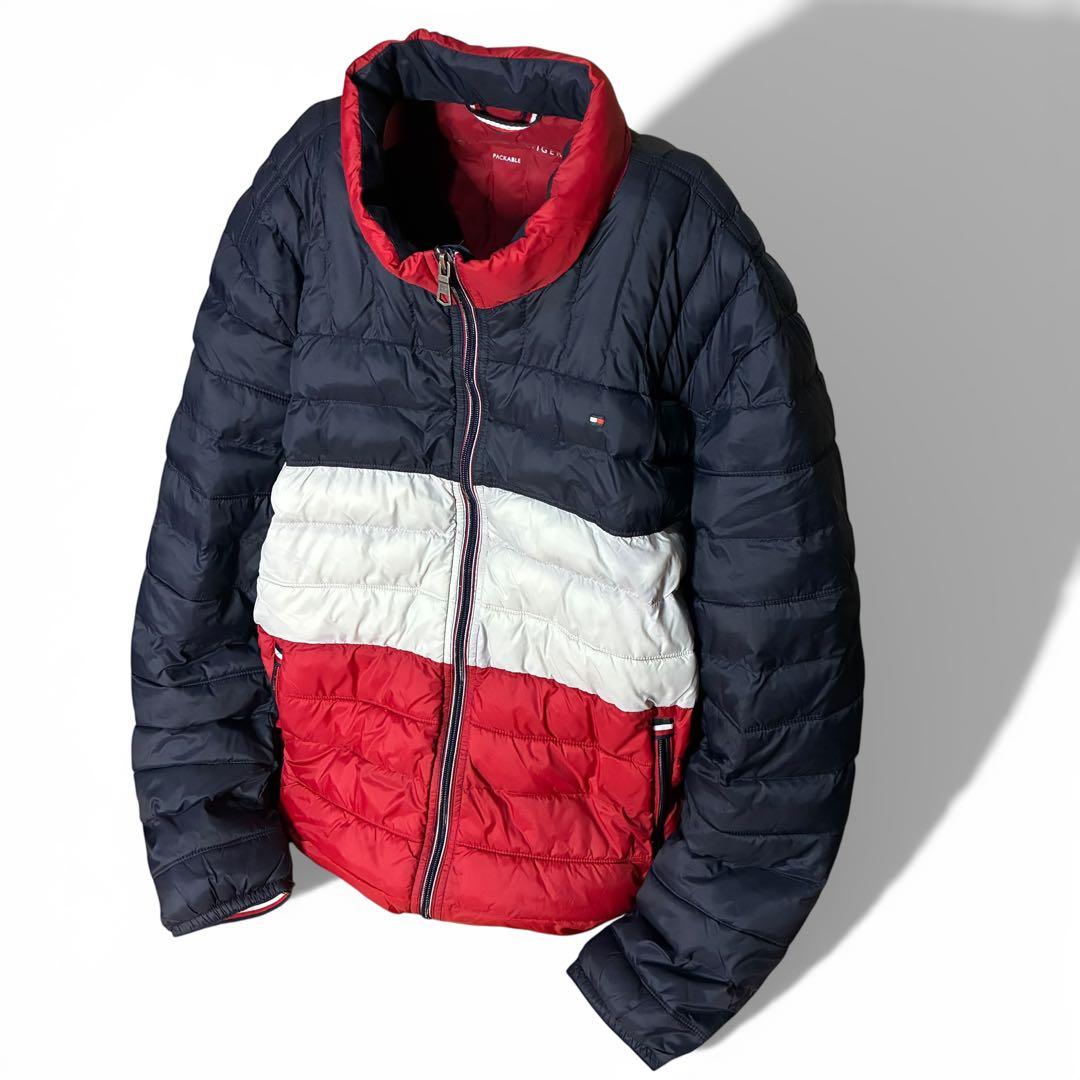 【極美品】トミーヒルフィガー パッカブル 中綿ジャケット トリコロール 軽量