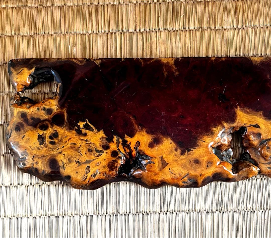 時代 花梨 玉杢 瘤 花台 香台 盆栽台 平台 約45㎝