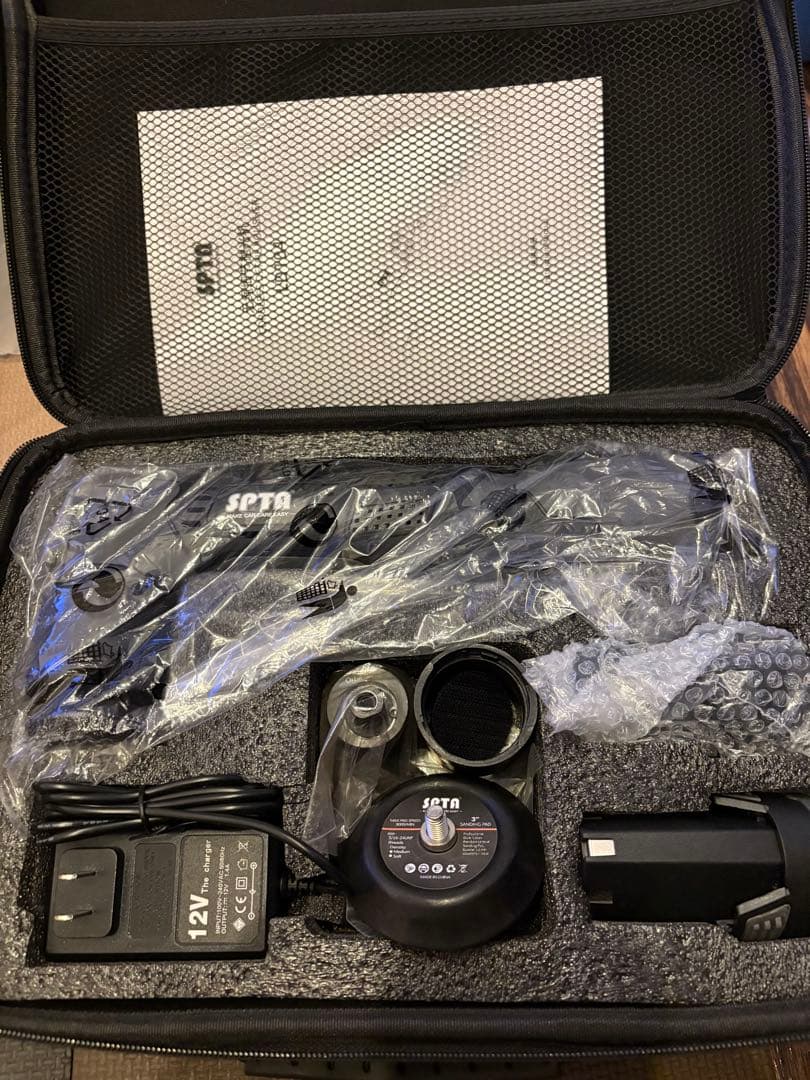 SPTAミニ充電式コードレスポリッシャーと研磨バフ￼セット、新品未使用品