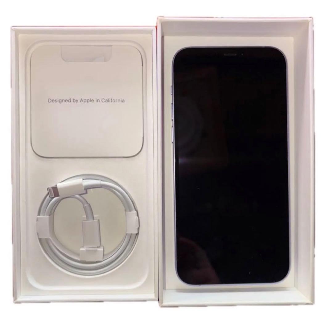 iPhone12/64GBパープル本体以外 新品フルセット＋保護フィルムセット
