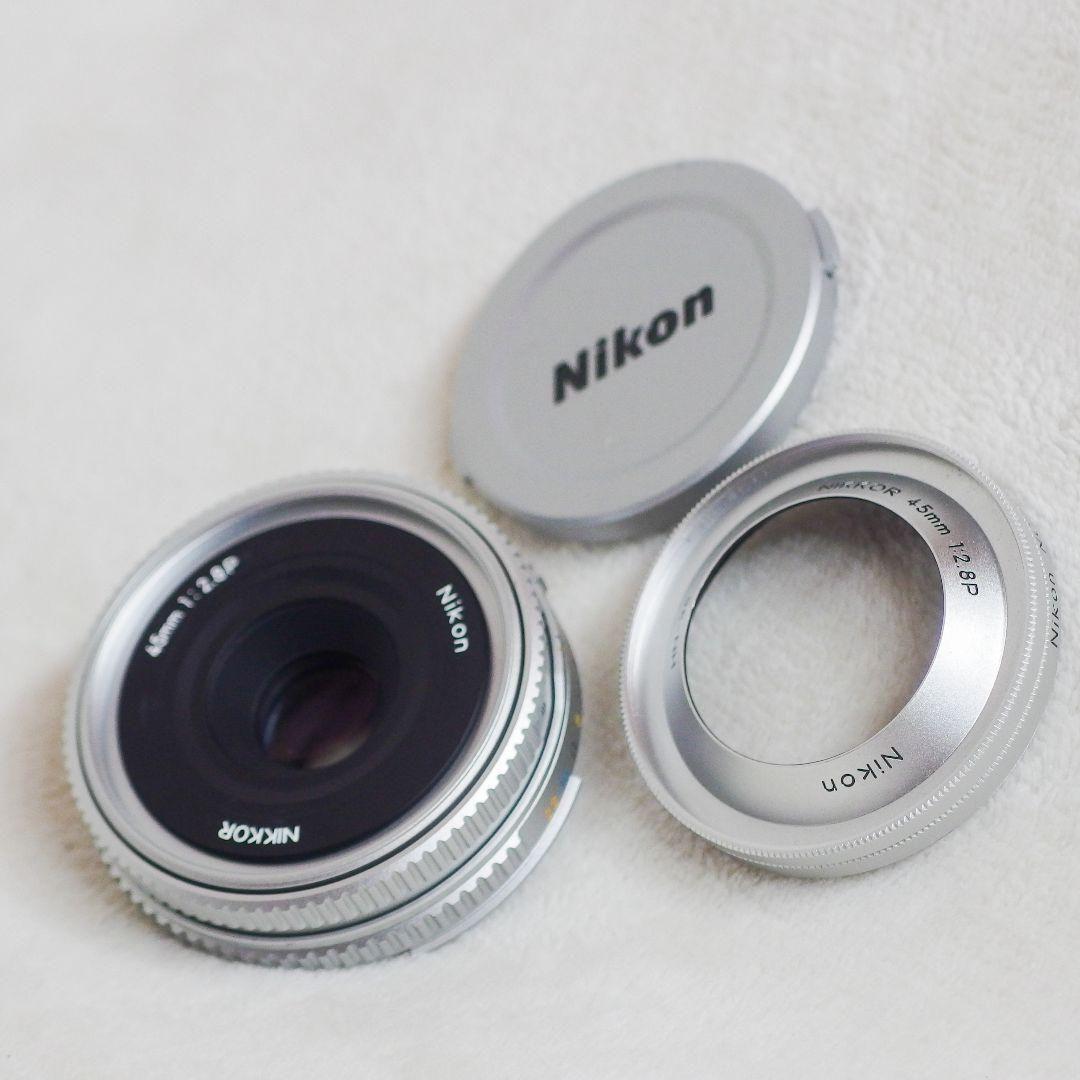 極上美品 Nikon ニコン Nikkor 45mm f 2.8 P シルバー
