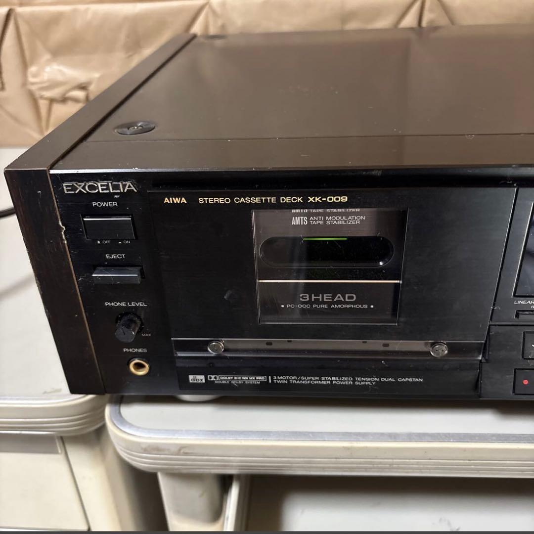 AIWA XK-009　ステレオ カセットデッキ　アイワ