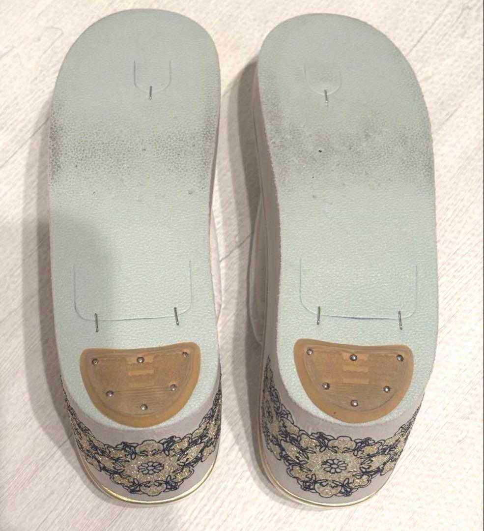 花柄刺繍 和装用バッグと下駄セット