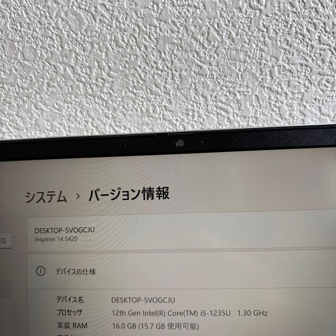 DELL inspiron 14 5420 i5-1235U メモリ16GB
