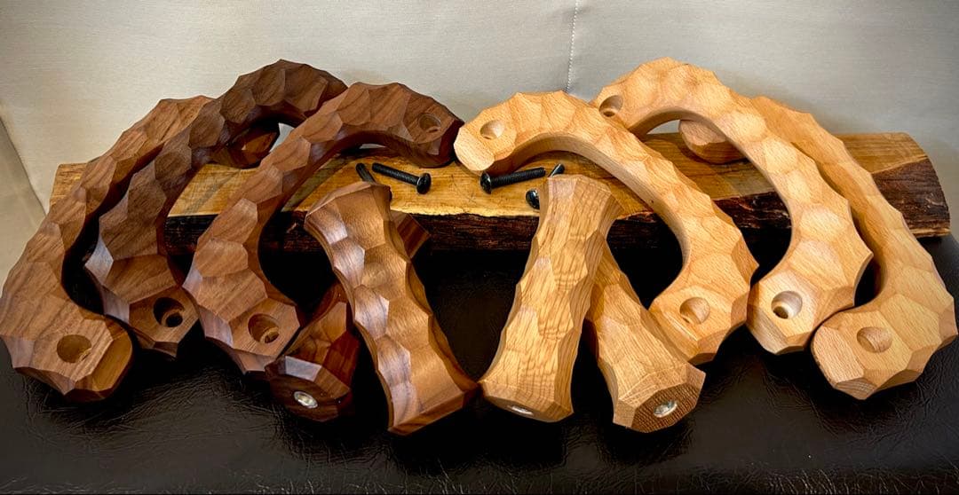 2本セット　アシストグリップ　42本目！！名栗加工　超絶極上激渋品　ハイエース