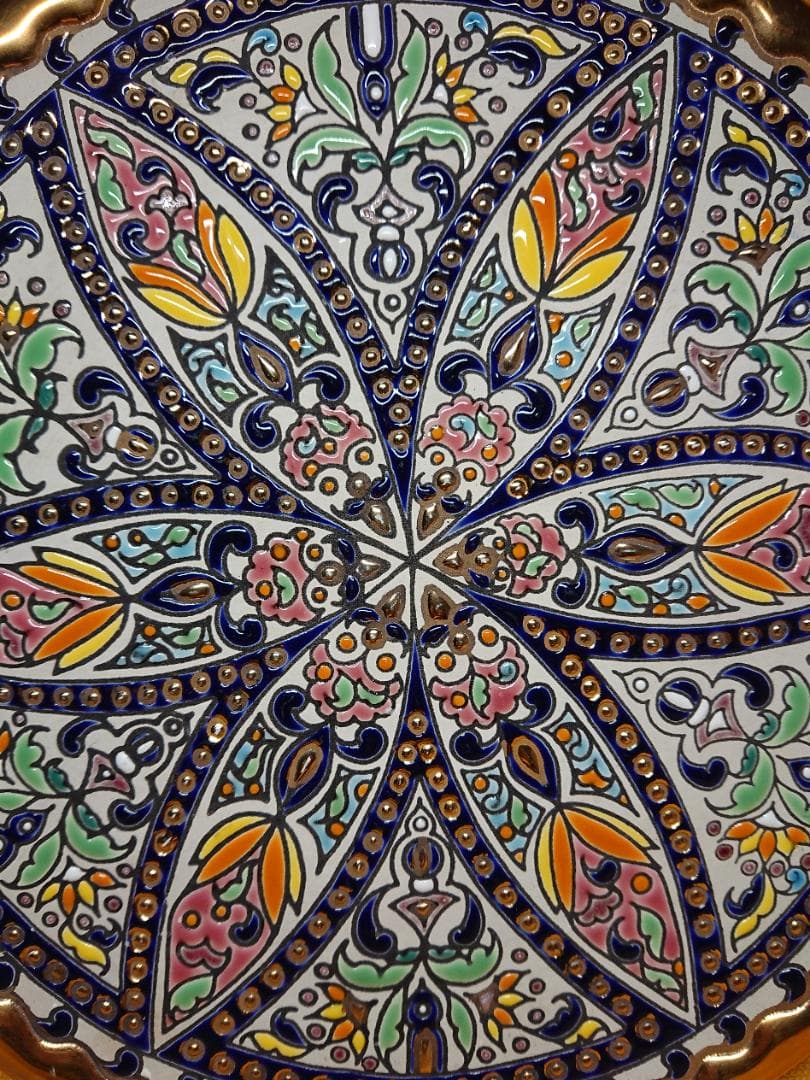 【美品】飾り皿　金彩　ヨーロッパ　置物　インテリア　工芸品　美術品　A2566