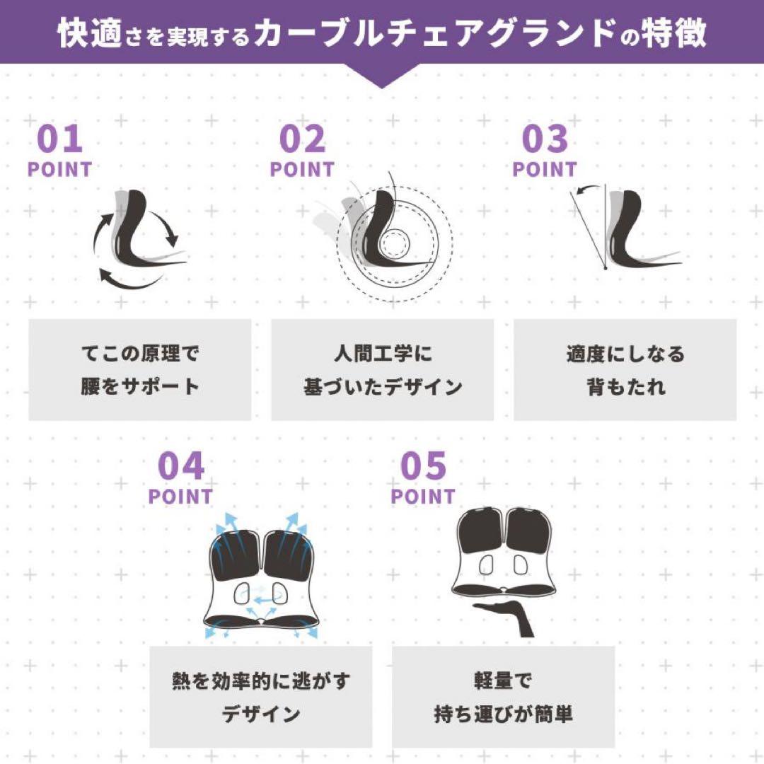 【美品】カーブルチェア グランド グレー 腰痛 骨盤サポート 姿勢矯正 座椅子