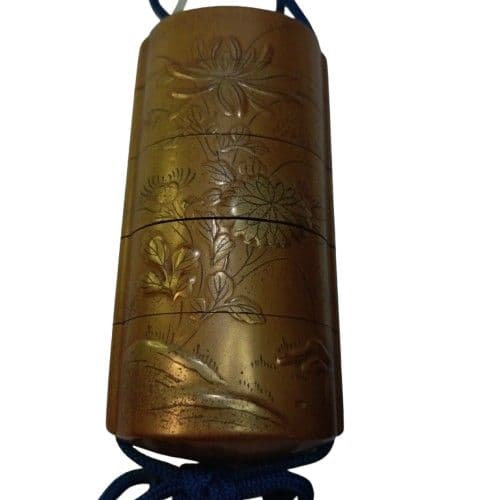 江戸時代 金蒔絵 印籠 「秋の草花図」