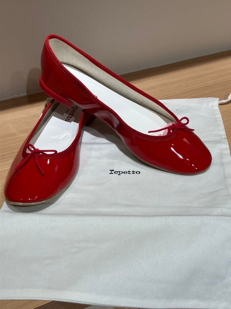 repetto レペット バレエシューズsize40 25cm 赤