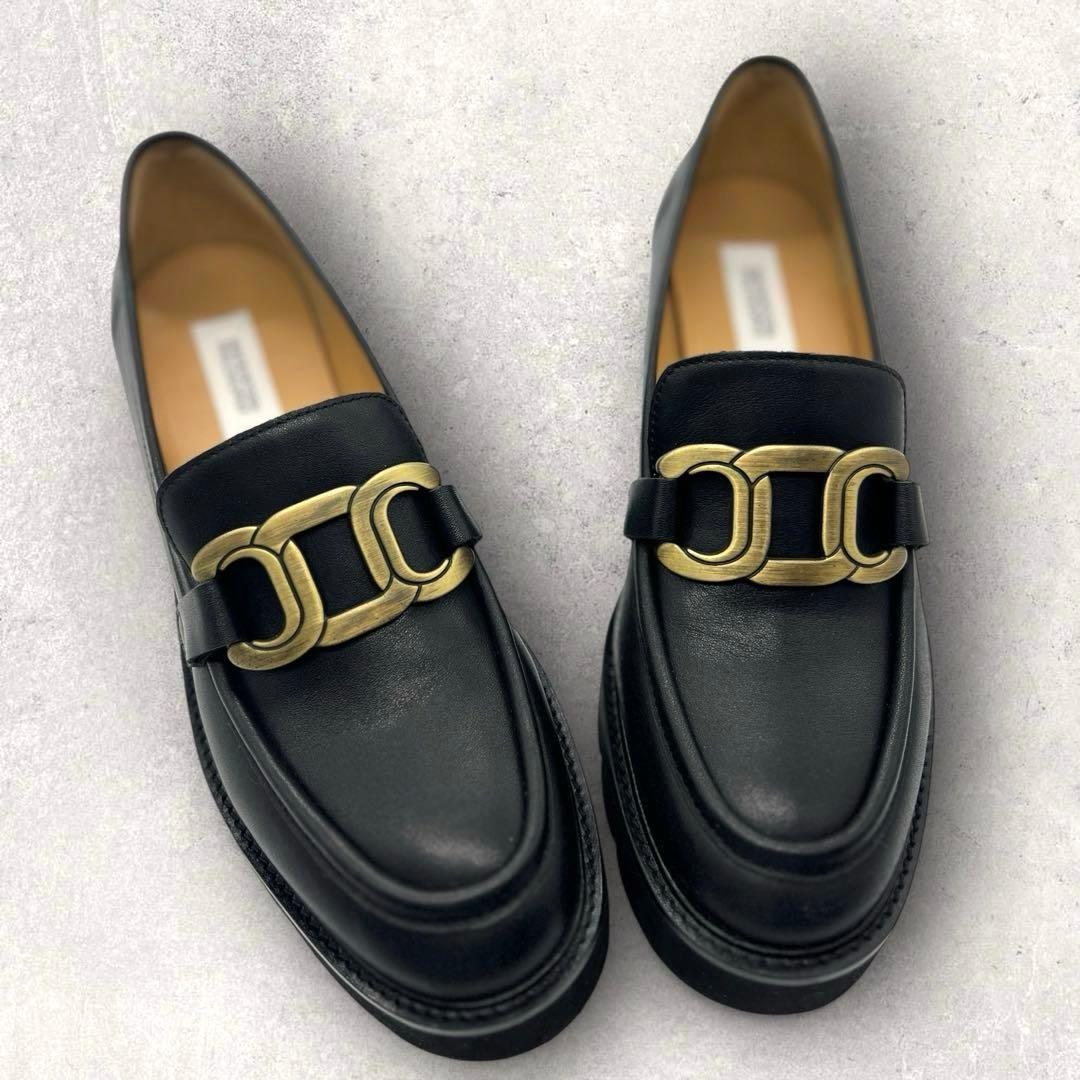 美品☆MACKINTOSH PHILOSOPHY ☆厚底ローファー☆ブラック☆