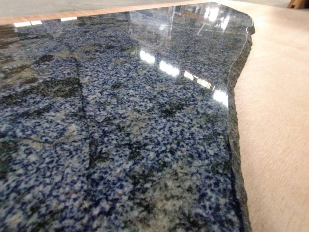 超高級　超貴重●天然御影石 青系 ●ディスプレイ　飾り台　台座　天板●インテリア