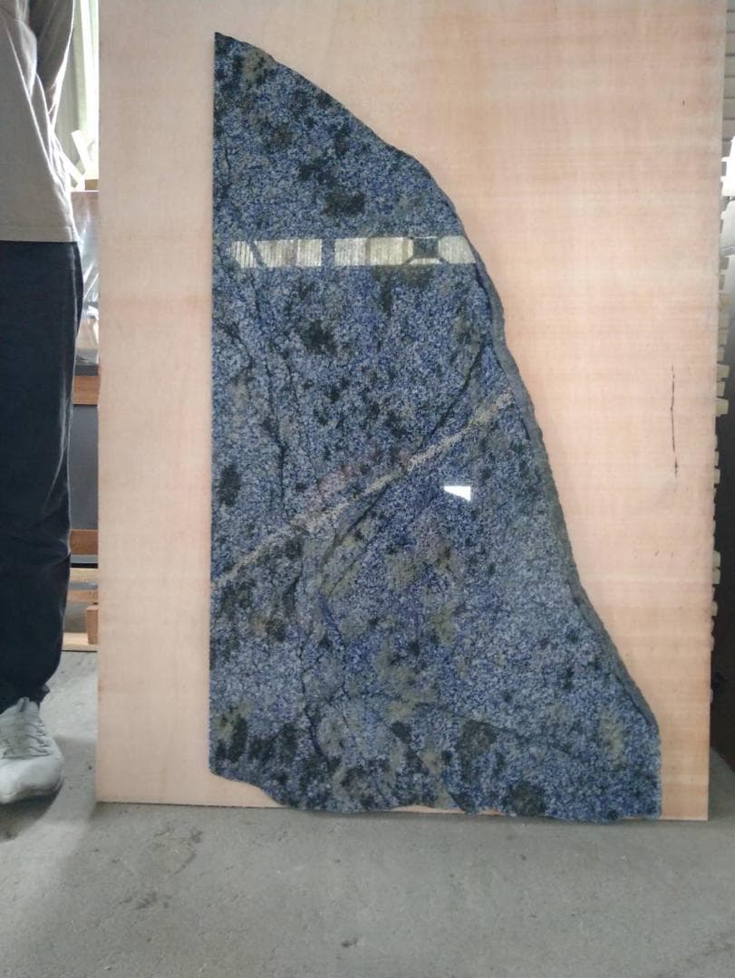 超高級　超貴重●天然御影石 青系 ●ディスプレイ　飾り台　台座　天板●インテリア