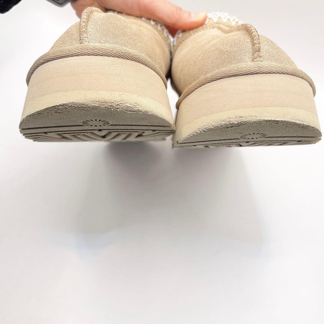 【人気】UGG Tazz sand ベージュ 23 厚底 スリッポン
