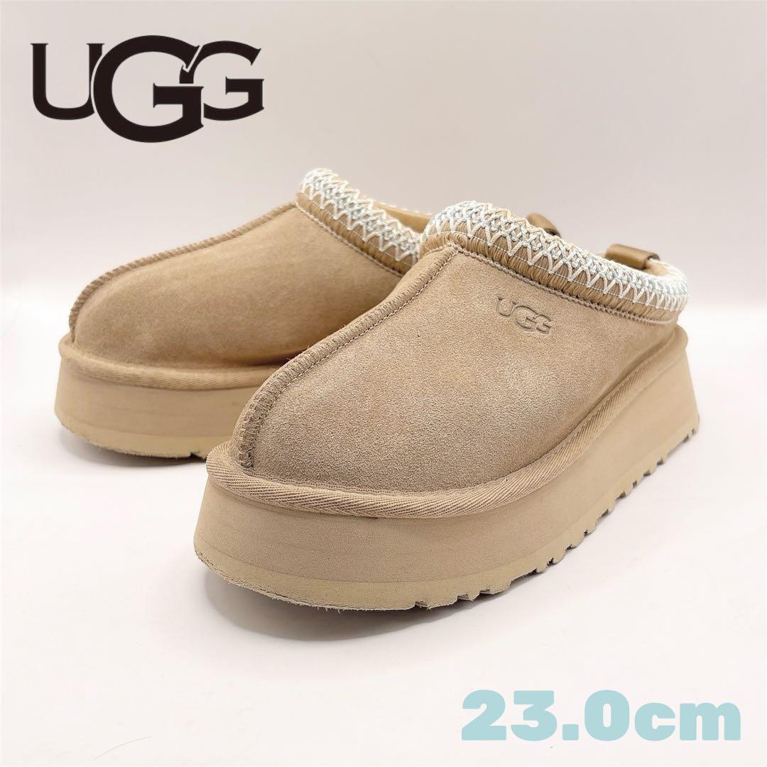 【人気】UGG Tazz sand ベージュ 23 厚底 スリッポン