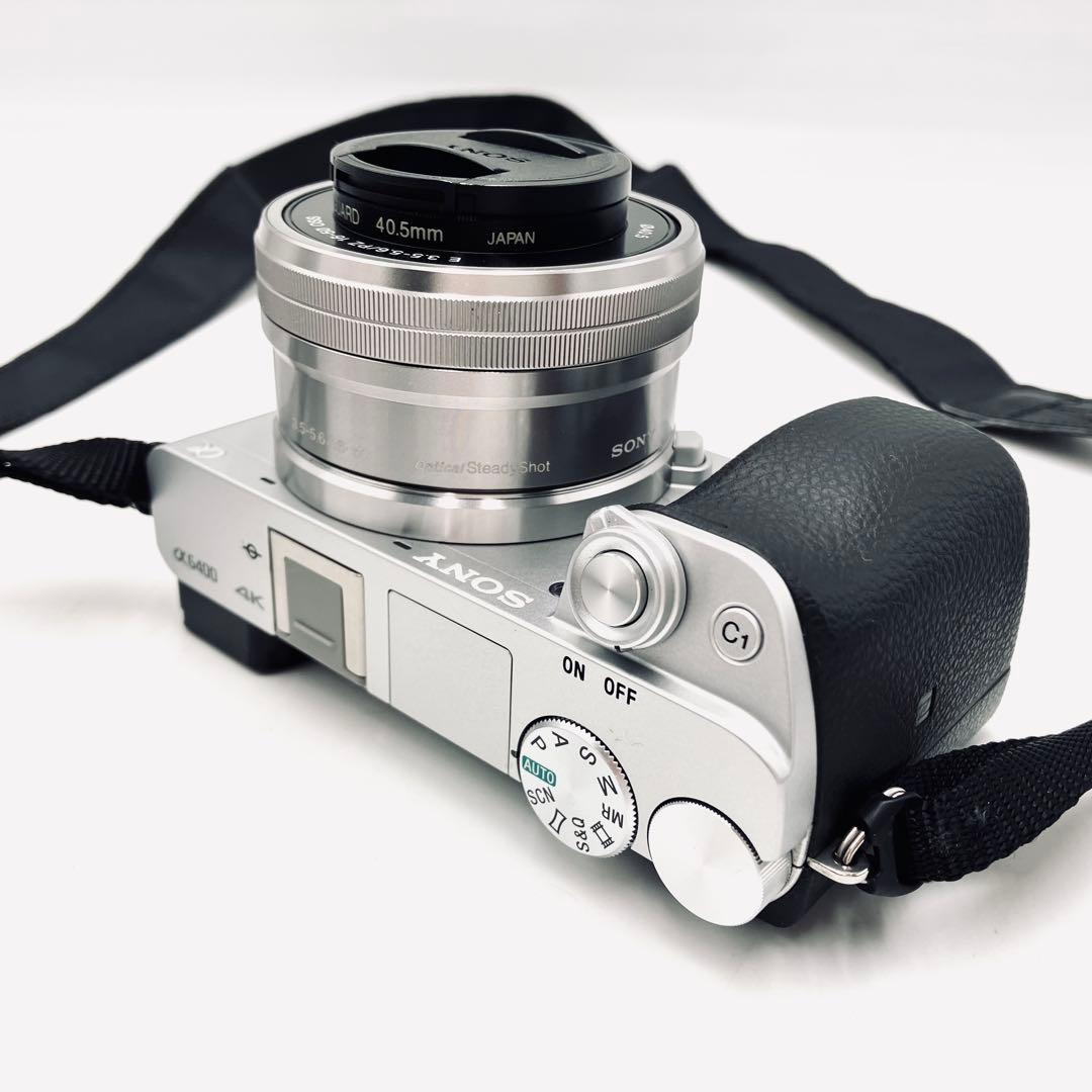ぽ　SONY ILCE-6400 シルバー　望遠ダブルレンズキット