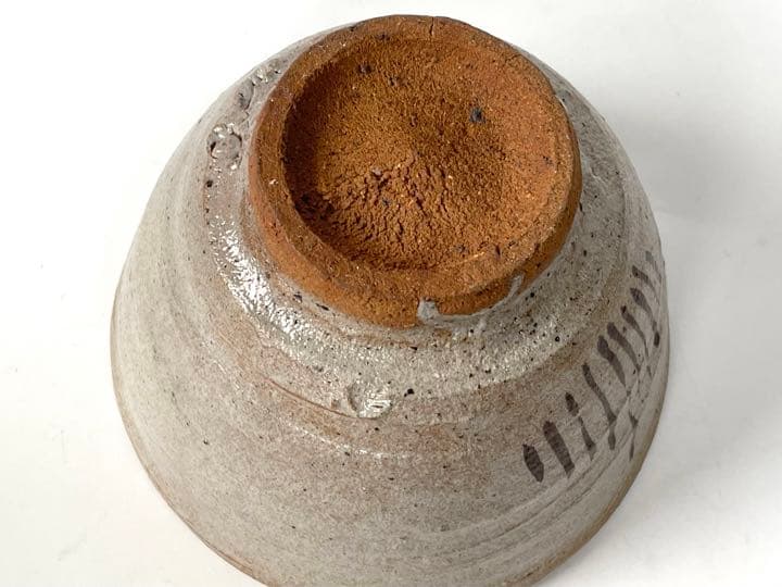 陶芸家　作家物　西岡小十　絵唐津　茶碗　抹茶碗　共箱　木賊文　古唐津　最晩年作