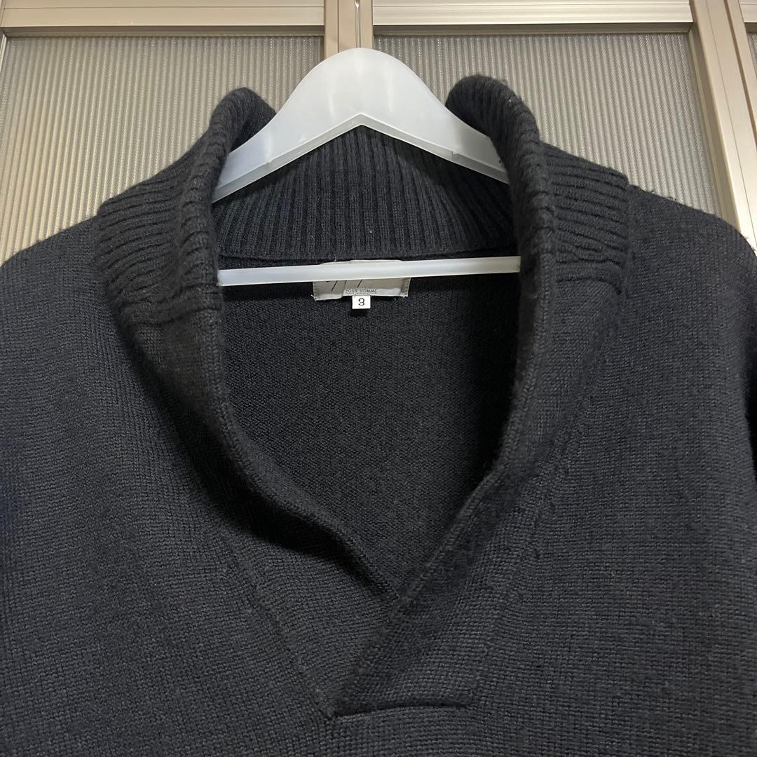 Yohji Yamamoto POUR HOMME ショールカラーニット 3