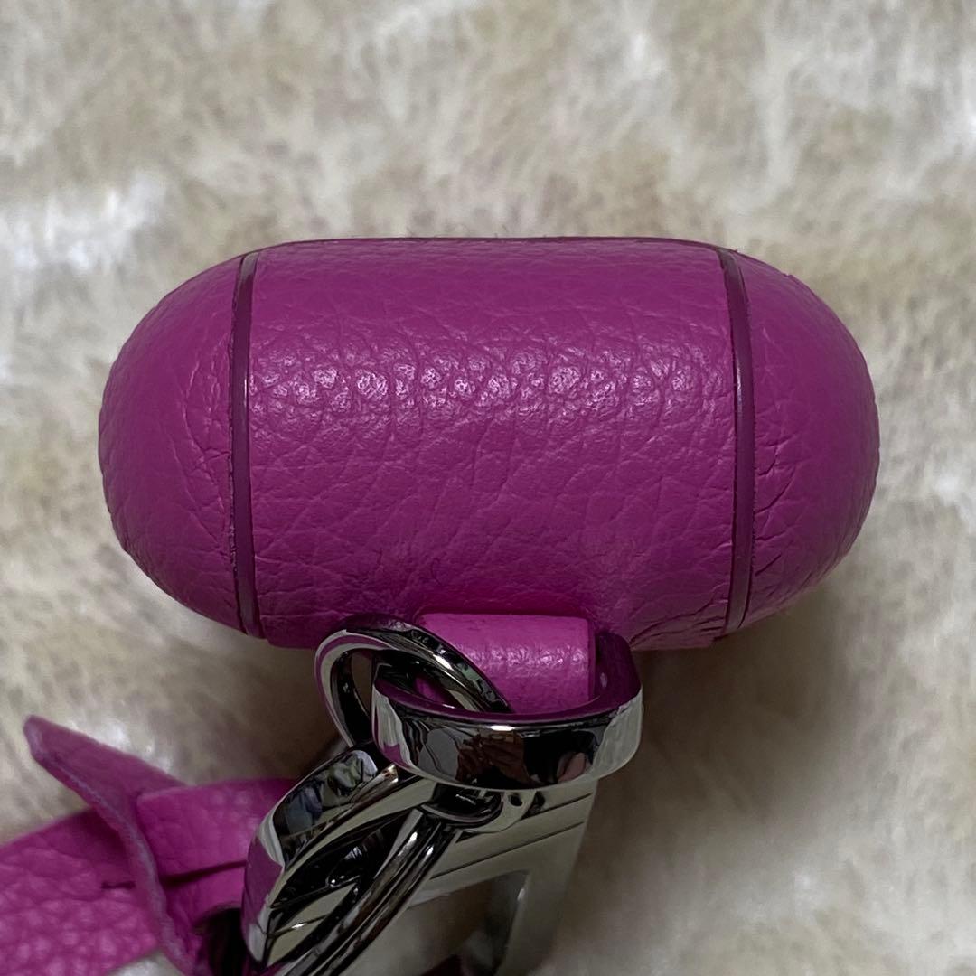 新品保管品✨CDディオールAirPodsケース　ピンクレザー　ロゴ　箱&袋付き