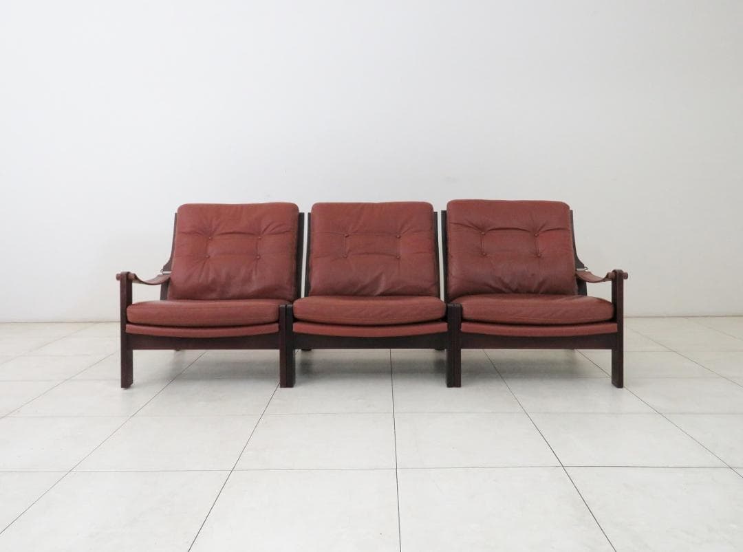 Hock ホック カンディハウス ヴィンテージ 3人掛けソファ セパレート 本革