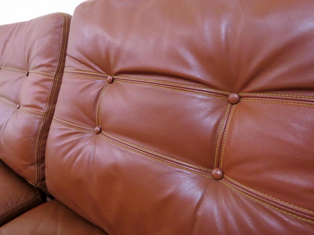 Hock ホック カンディハウス ヴィンテージ 3人掛けソファ セパレート 本革