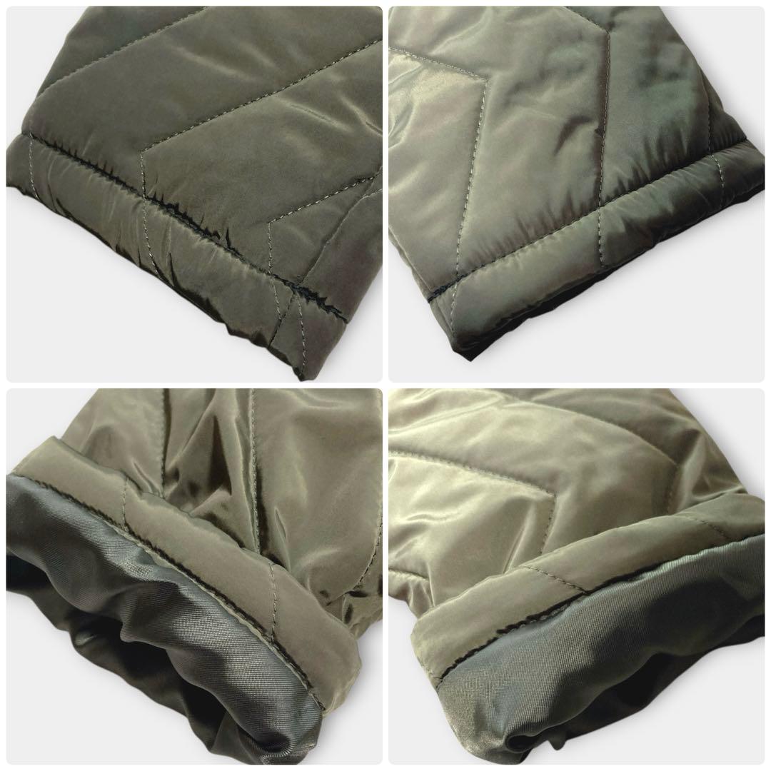 【極美品】ミルクティー⭐️中綿ロングママコート　ステラ　4way カーキ