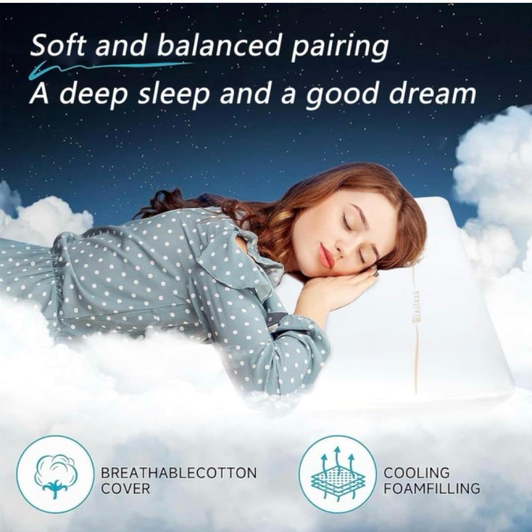 MINILUCK 低反発枕 冷却 枕 洗える カバー 通気性 メッシュ