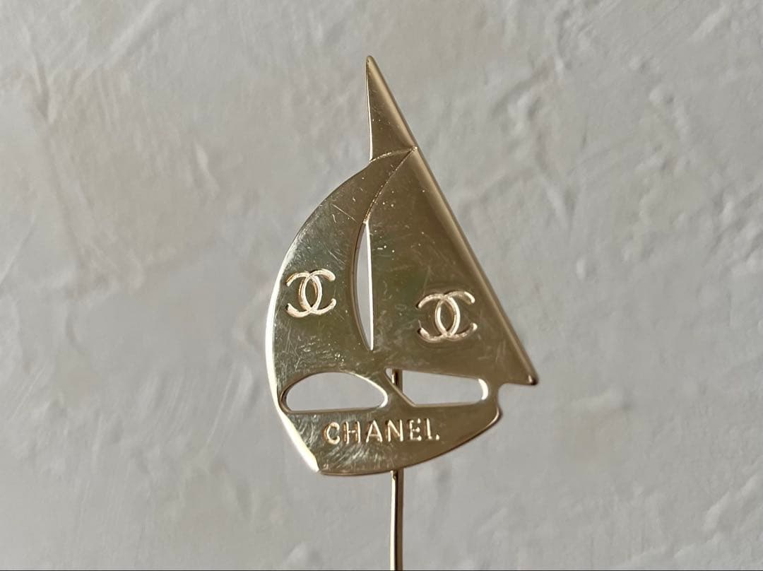 シャネル CHANEL ブローチ ピン ヨット ココマーク ゴールド