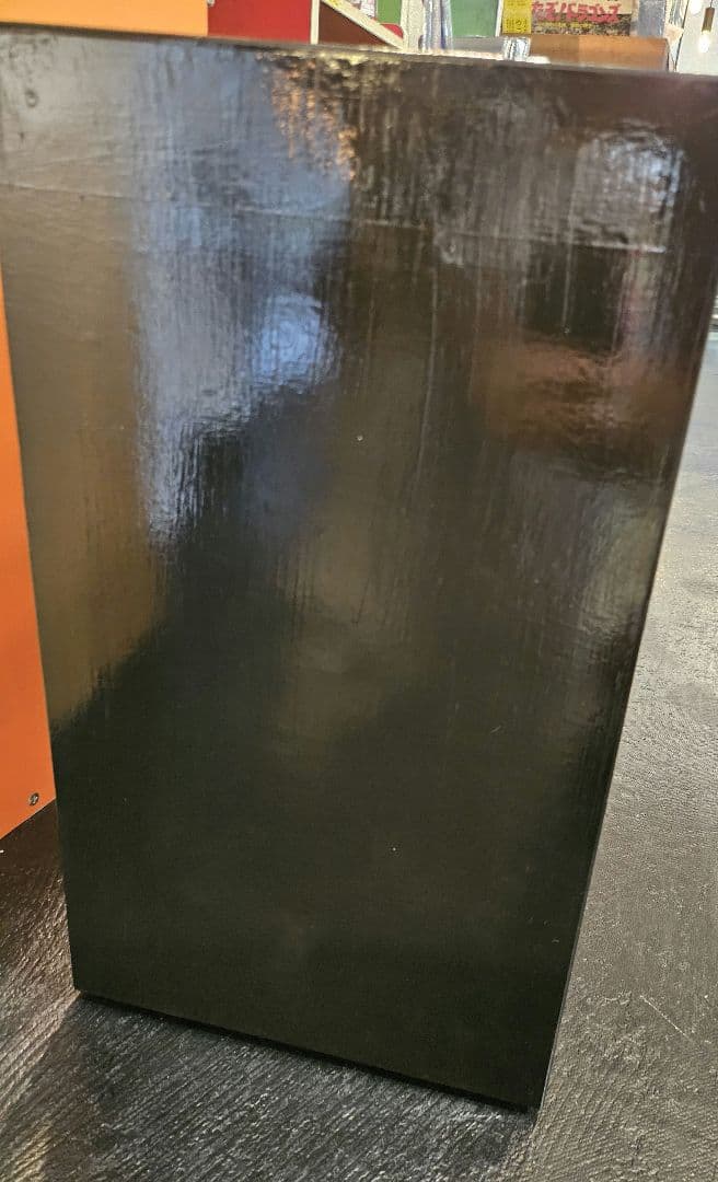 ショーケース　飾り棚　ガラス　引き出し　ブラックピンク　木製　ラック　昭和レトロ