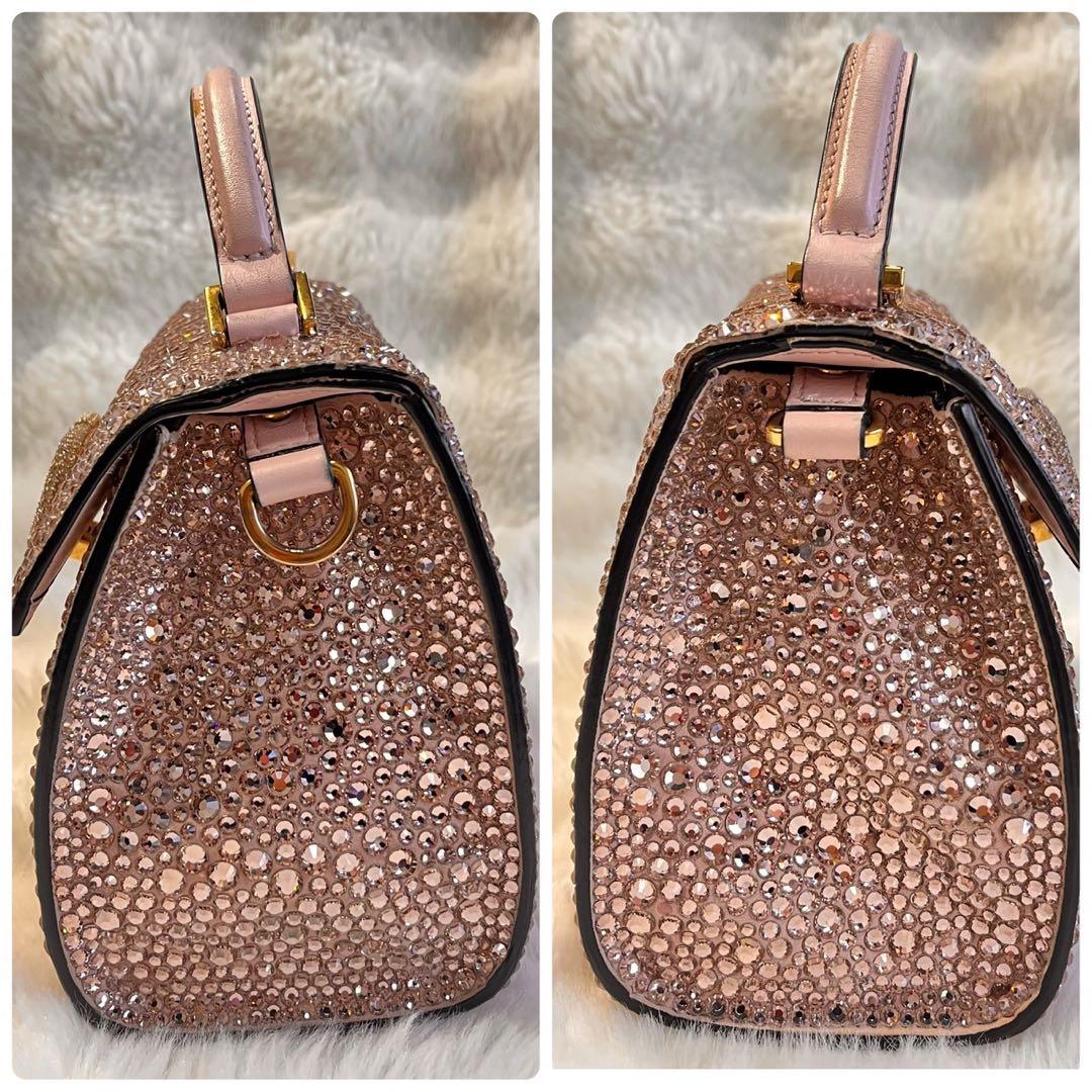 美品✨希少✨ヴァレンティノ Vスリング ミニハンドバッグ ピンク