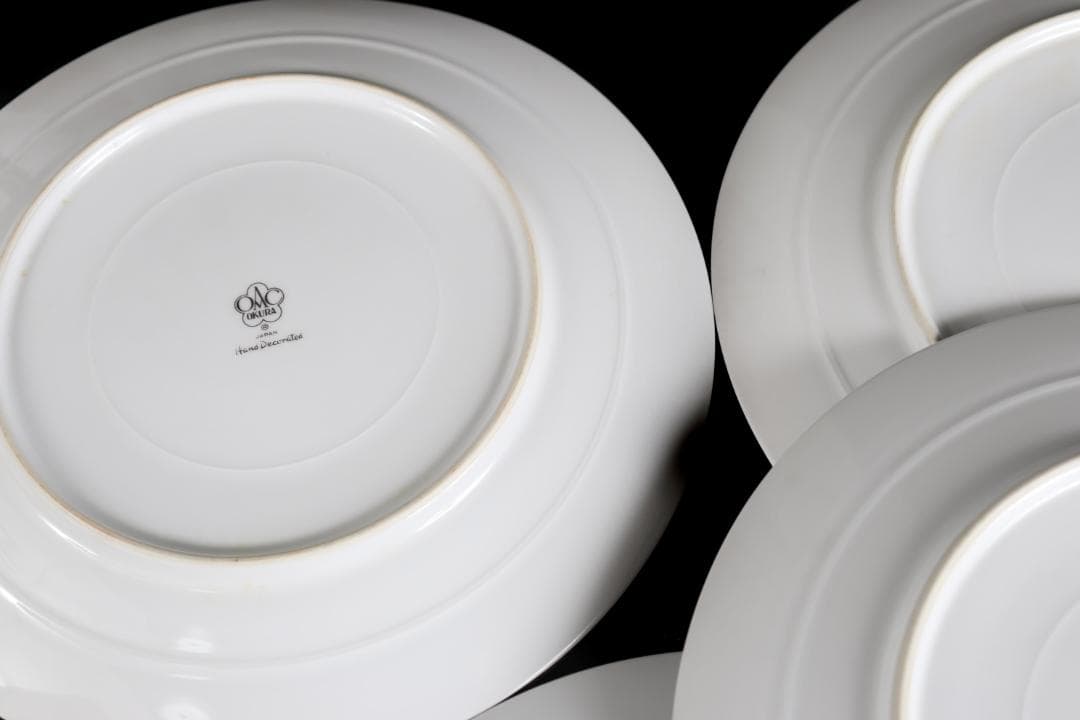 大倉陶園 呉須正倉院 プレート 6枚26ｃｍ 皿 プラチナ彩ハンドペイント