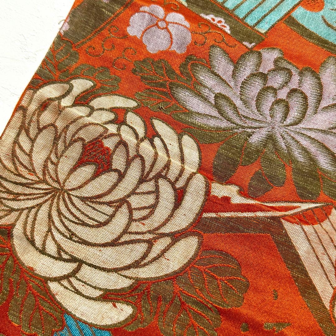 アンティーク帯 子供用帯 七五三 乱菊 三味線 グラデーション NO-1136