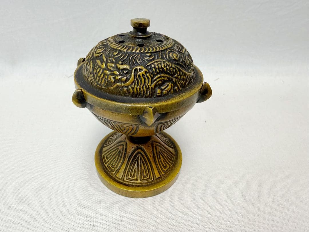 ほぼ未使用 茶道具 唐銅 ホヤ香炉蓋置 栄螺 3点セット