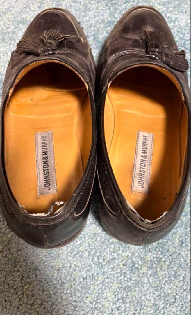 ジョンストン＆マーフィー ブラックローファー