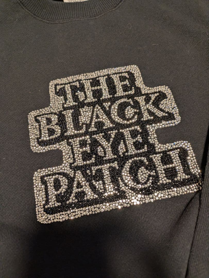 未使用　ブラックアイパッチ　ラインストーントレーナー　s