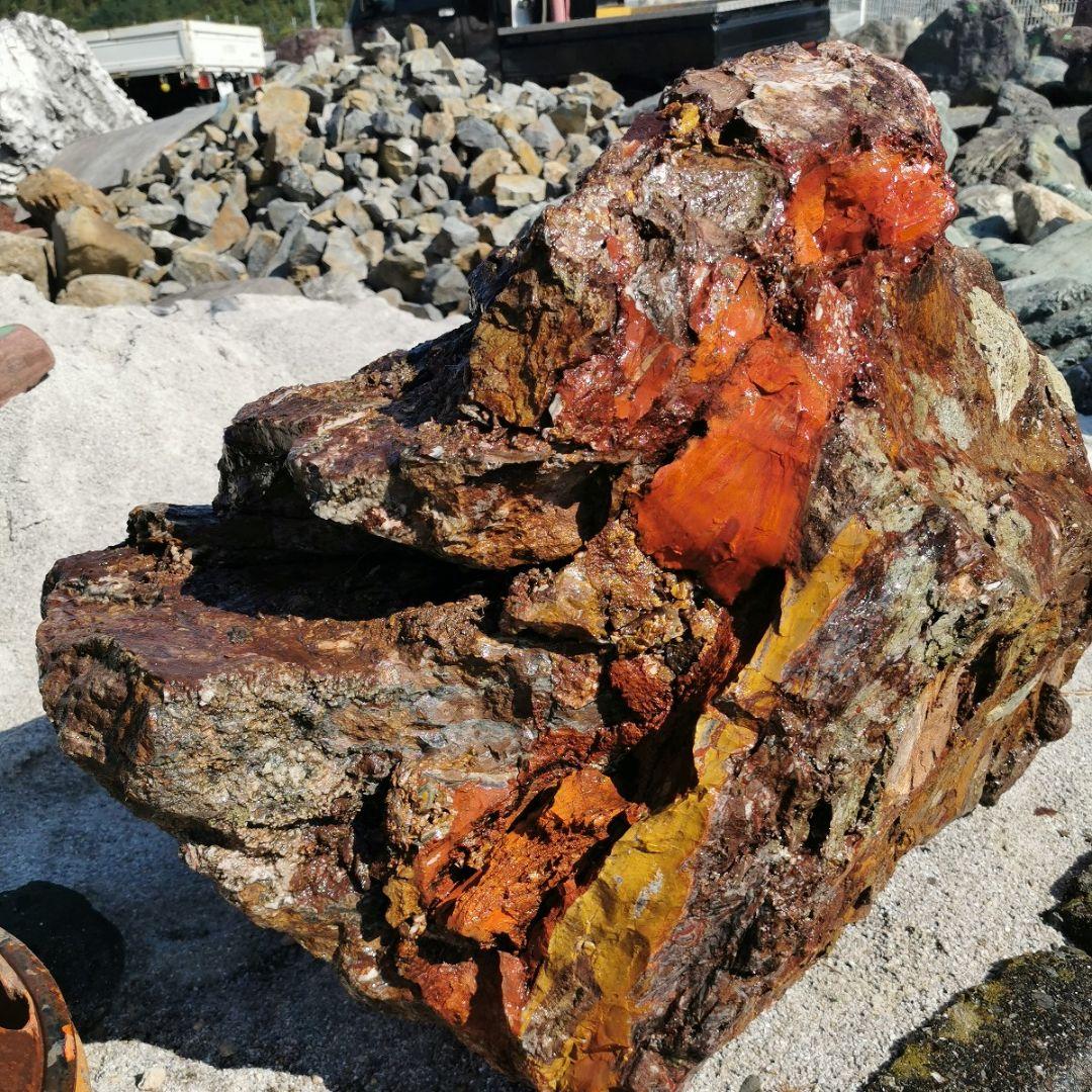 福島産　ジャスパー　244キロ　庭石　石　鑑賞石　庭　置物　オブジェ　インテリア