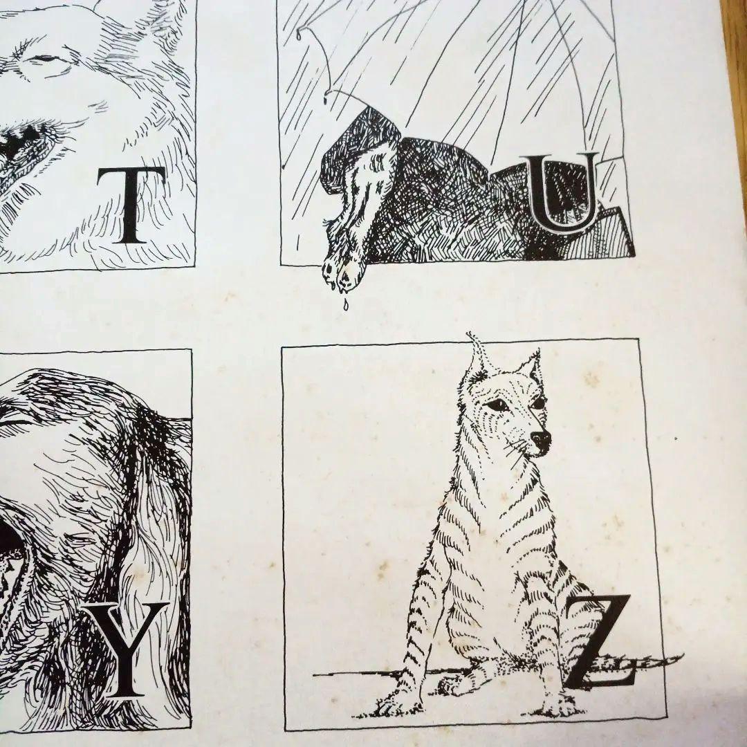 A Dog's /A Cat's イラスト大判ABCポスター 2枚/円筒容器