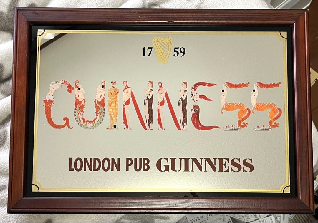 パブミラー　ギネス　鏡　壁掛け　アンティーク