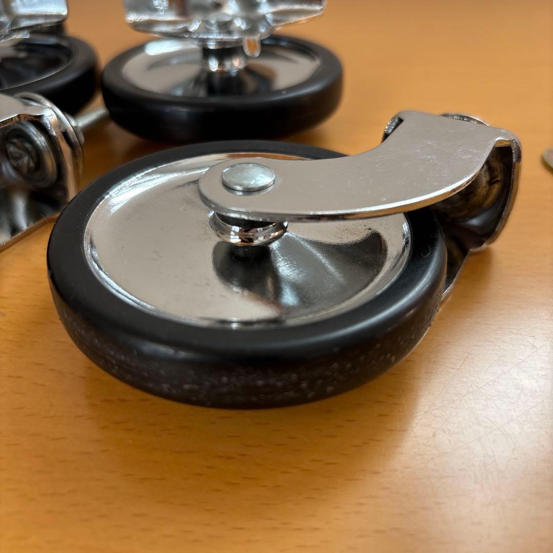 海外輸入　3段 スクエアトレー 収納ラック　サイドテーブル　キャスター付きワゴン